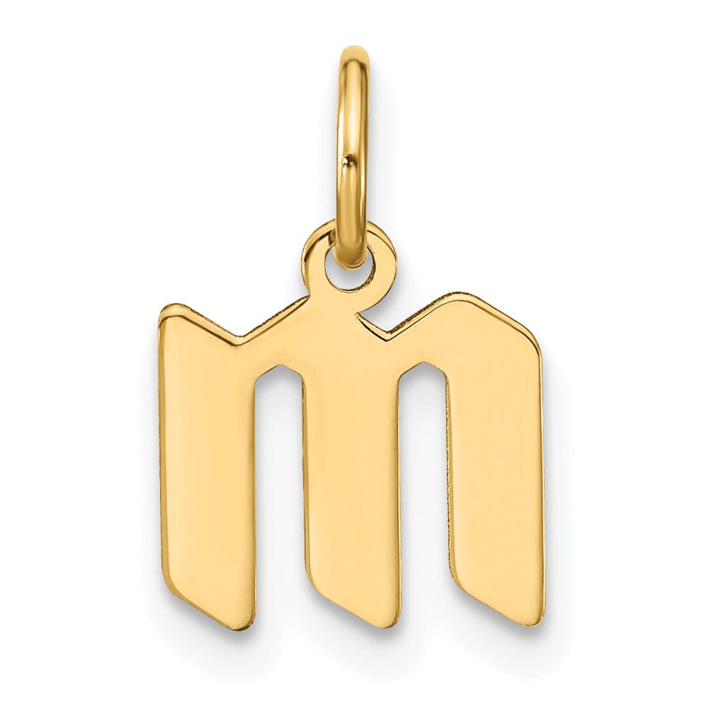 Lovely Rita's Pendants & Charms 14K Yellow Gold Lower Case Letter M Initial Charm Pendant