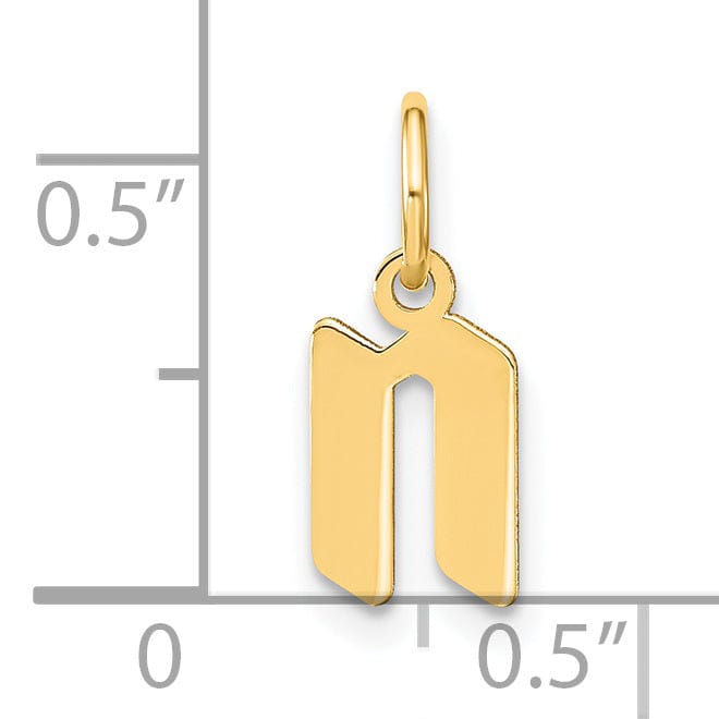 Lovely Rita's Pendants & Charms 14K Yellow Gold Lower Case Letter N Initial Charm Pendant