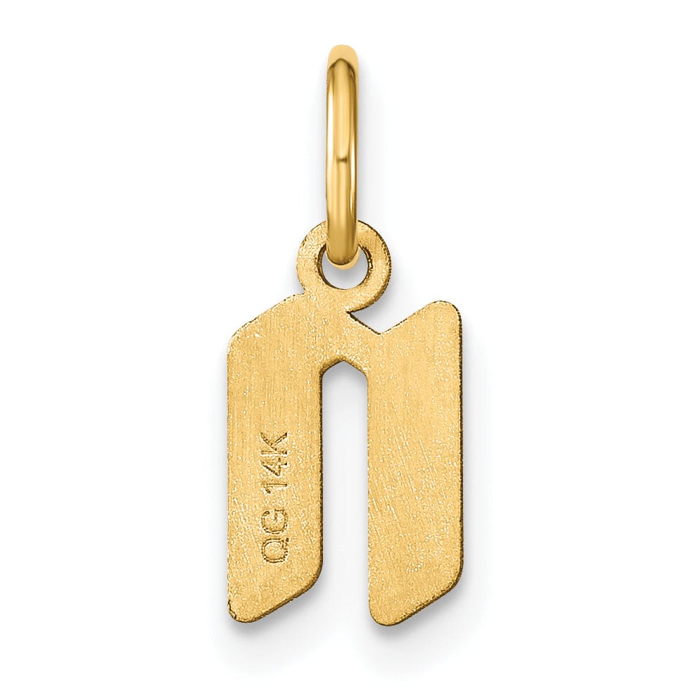 Lovely Rita's Pendants & Charms 14K Yellow Gold Lower Case Letter N Initial Charm Pendant