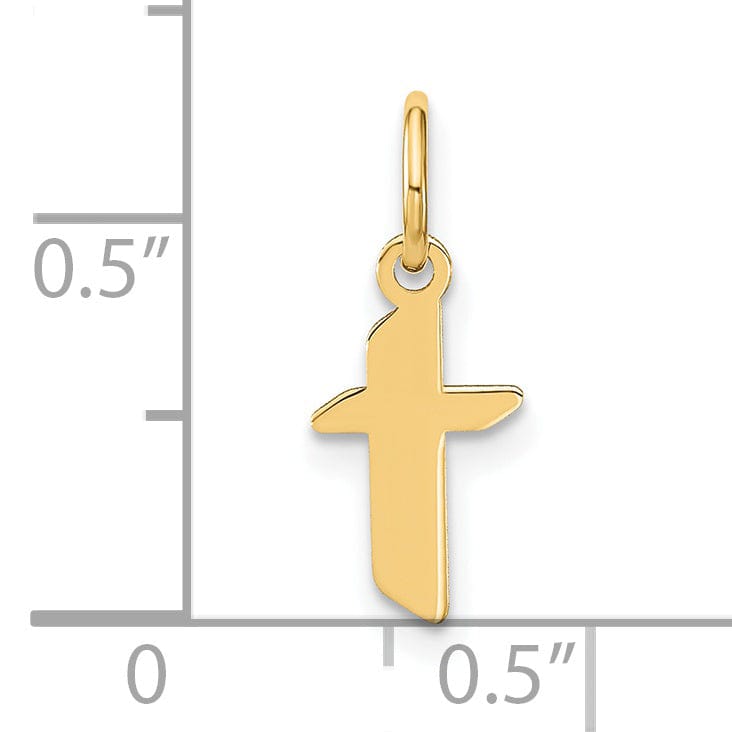 Lovely Rita's Pendants & Charms 14K Yellow Gold Lower Case Letter T Initial Charm Pendant