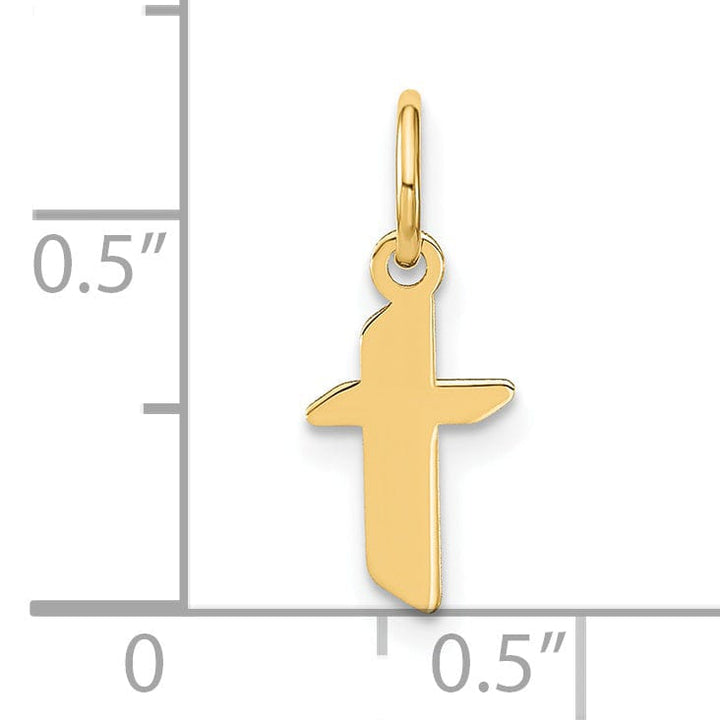 Lovely Rita's Pendants & Charms 14K Yellow Gold Lower Case Letter T Initial Charm Pendant