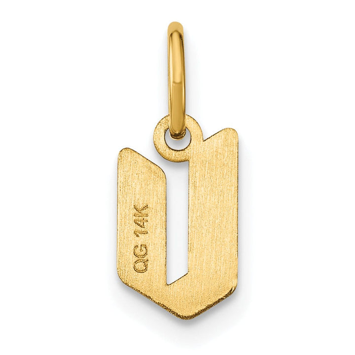 Lovely Rita's Pendants & Charms 14K Yellow Gold Lower Case Letter V Initial Charm Pendant