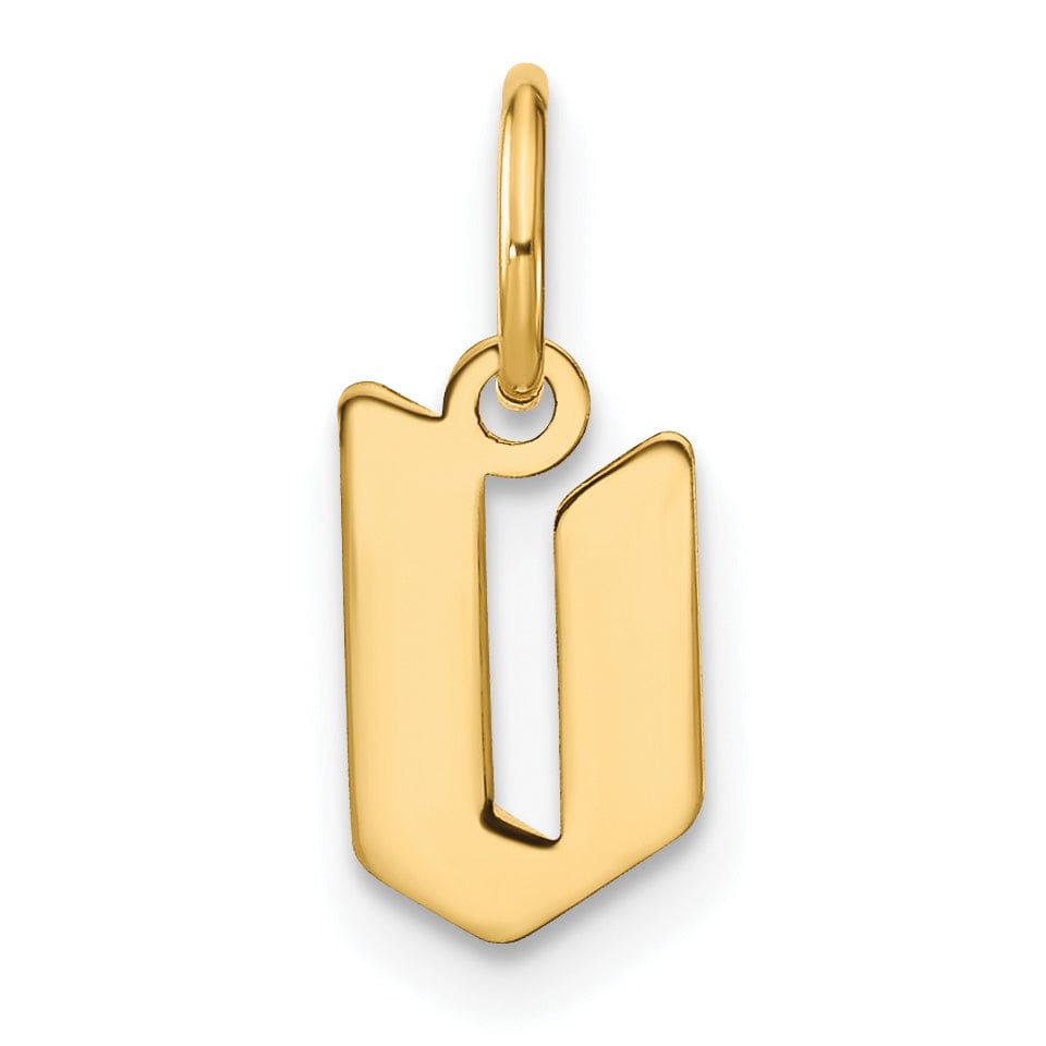 Lovely Rita's Pendants & Charms 14K Yellow Gold Lower Case Letter V Initial Charm Pendant