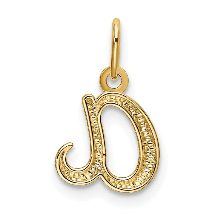 Lovely Rita's Pendants & Charms 14K Yellow Gold Lower Case Script Letter A Initial Pendant
