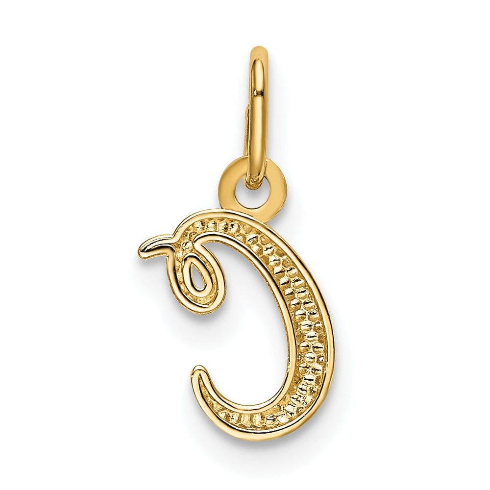 Lovely Rita's Pendants & Charms 14K Yellow Gold Lower Case Script Letter C Initial Pendant