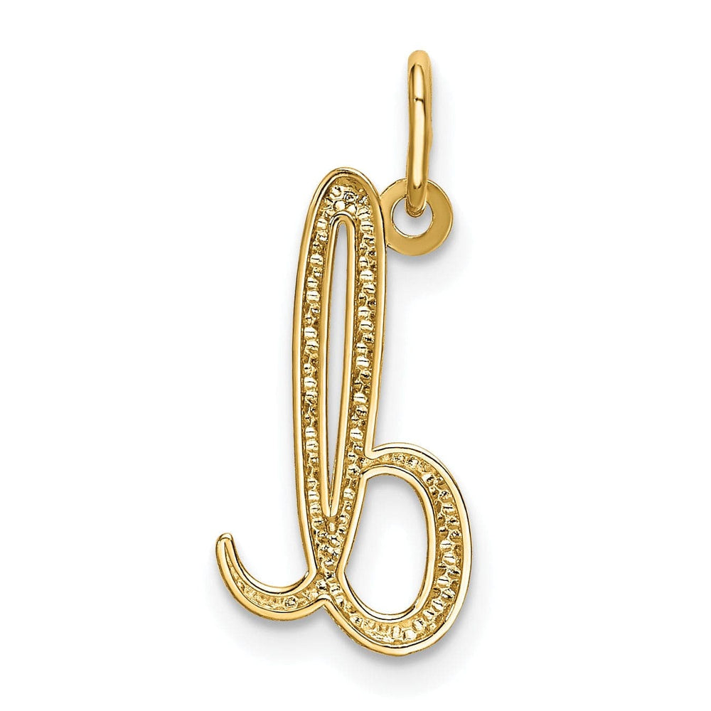 Lovely Rita's Pendants & Charms 14K Yellow Gold Lower Case Script Letter D Initial Pendant