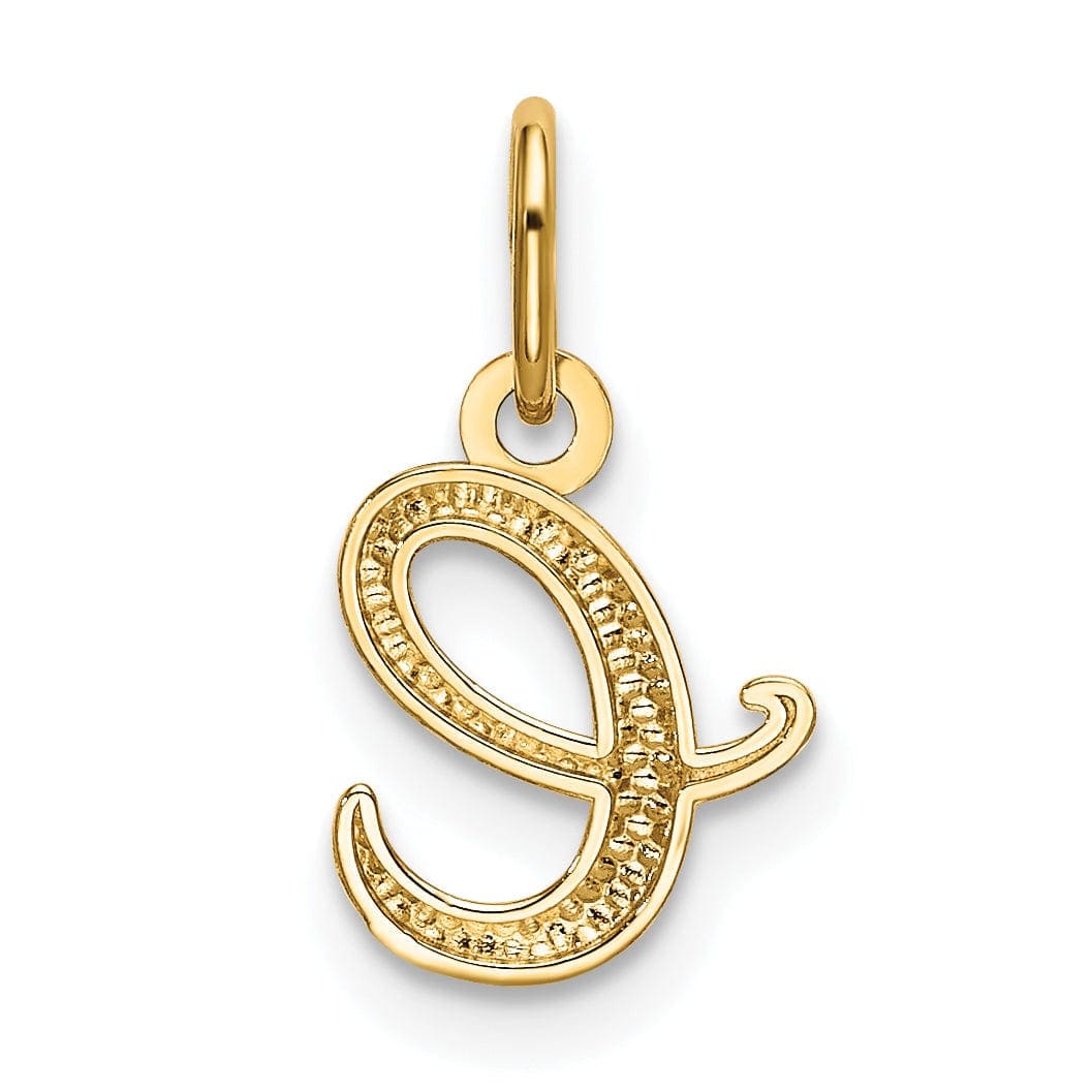 Lovely Rita's Pendants & Charms 14K Yellow Gold Lower Case Script Letter E Initial Pendant