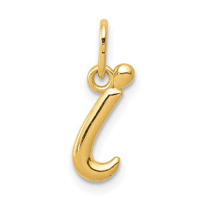 Lovely Rita's Pendants & Charms 14K Yellow Gold Lower Case Script Letter I Initial Pendant