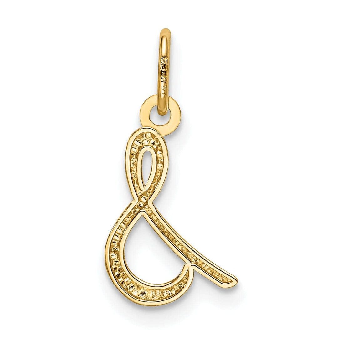 Lovely Rita's Pendants & Charms 14K Yellow Gold Lower Case Script Letter S Initial Pendant