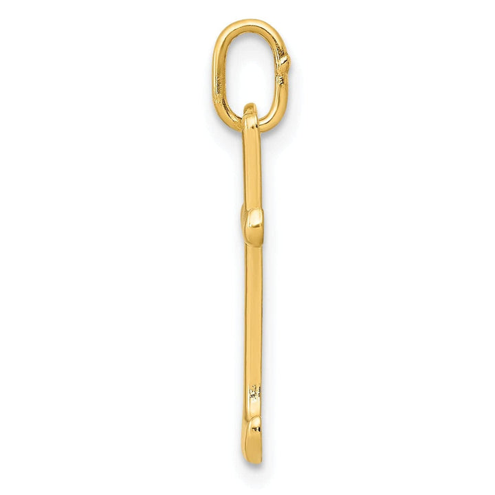 Lovely Rita's Pendants & Charms 14K Yellow Gold Lower Case Script Letter T Initial Pendant