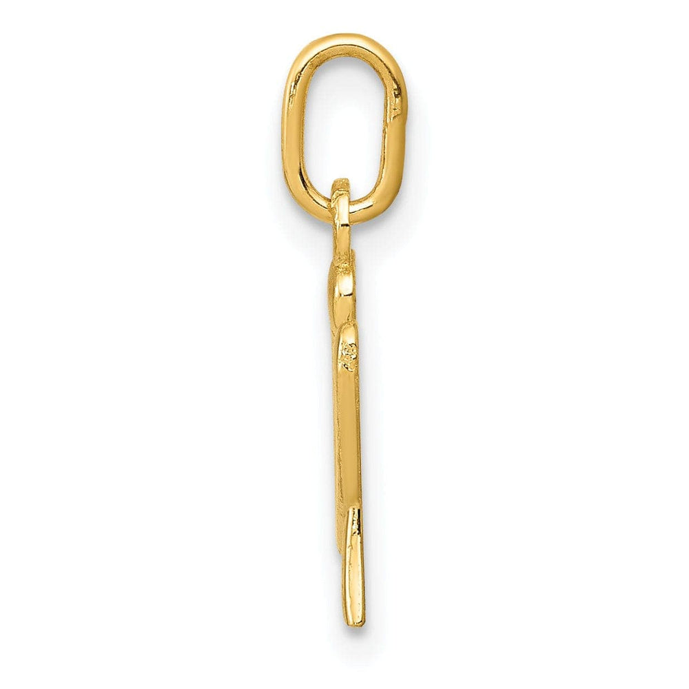 Lovely Rita's Pendants & Charms 14K Yellow Gold Lower Case Script Letter U Initial Pendant