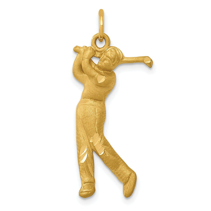 Lovely Rita's Pendants & Charms 14k Yellow Gold Male Playing Golfer Pendant