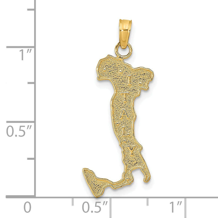 Lovely Rita's Pendants & Charms 14K Yellow Gold Map of ITALY Boot Solid Pendant