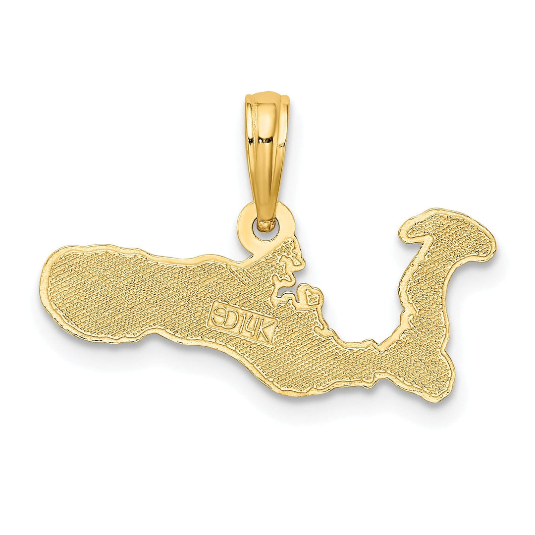 Lovely Rita's Pendants & Charms 14k Yellow Gold Map Shape of GRAND CAYMAN Island Pendant