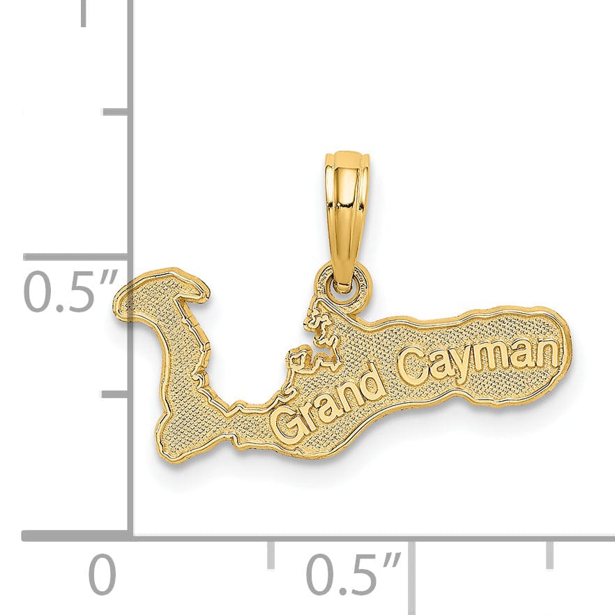 Lovely Rita's Pendants & Charms 14k Yellow Gold Map Shape of GRAND CAYMAN Island Pendant