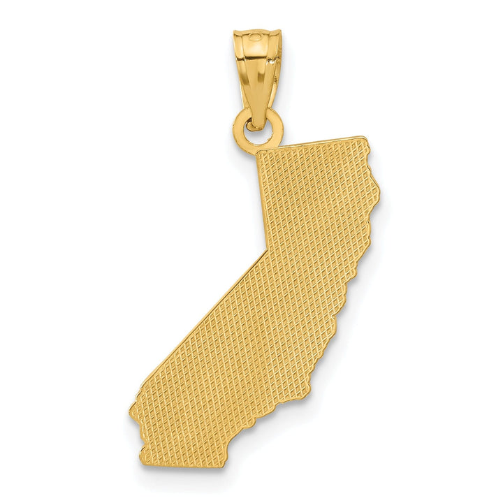 Lovely Rita's Pendants & Charms 14k Yellow Gold Map State of CALI GIRL Design Pendant