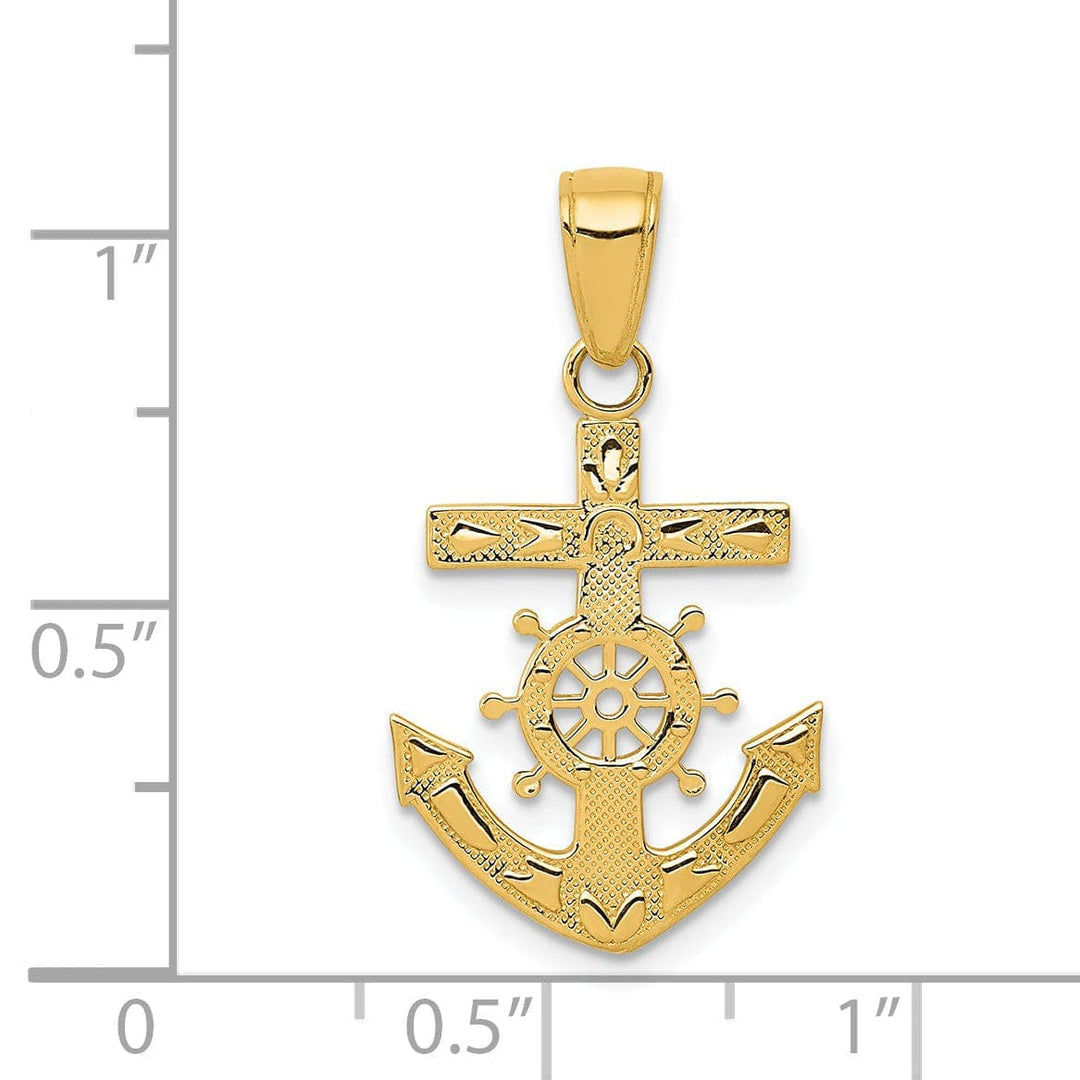 Lovely Rita's Pendants & Charms 14k Yellow Gold Mariner's Cross Pendant