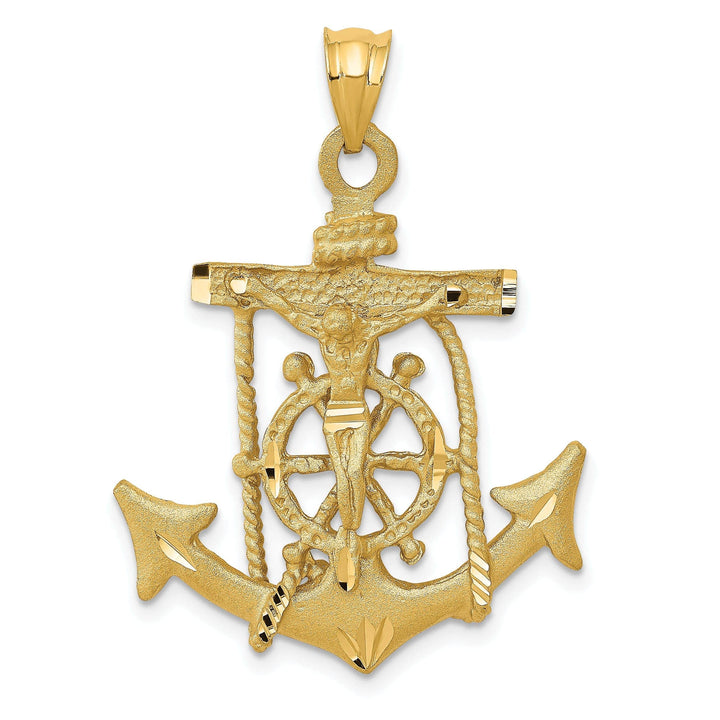 14k Gold Mariners Cross Pendant