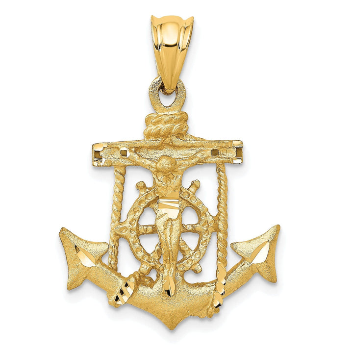 14k Gold Mariners Cross Pendant