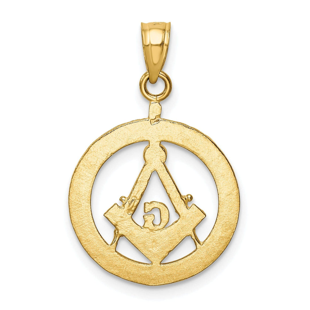 Lovely Rita's Pendants & Charms 14k Yellow Gold Masonic Symbol Wreath Pendant