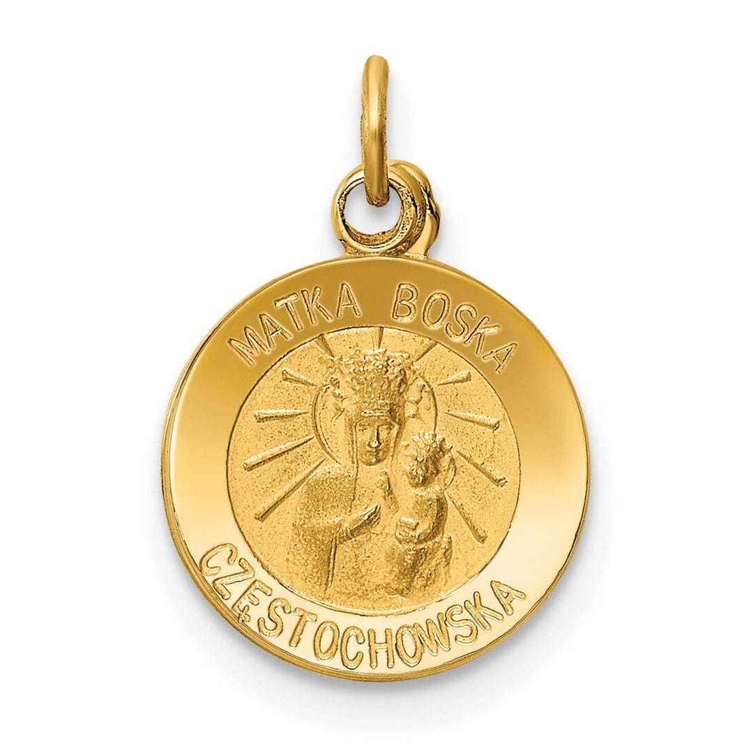 Lovely Rita's Pendants & Charms 14k Yellow Gold Matka Boska Medal Pendant