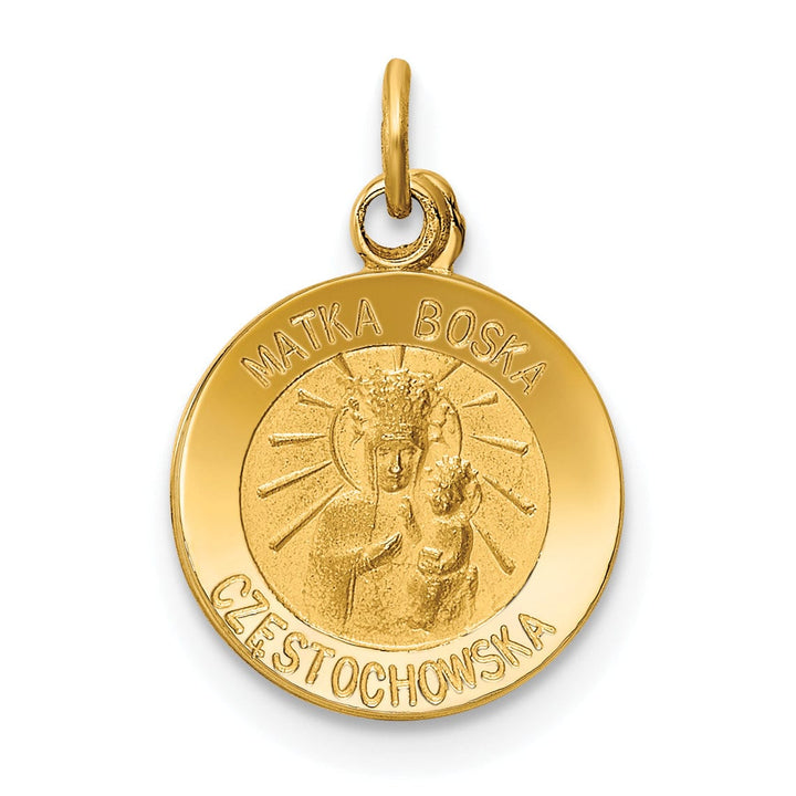 Lovely Rita's Pendants & Charms 14k Yellow Gold Matka Boska Medal Pendant