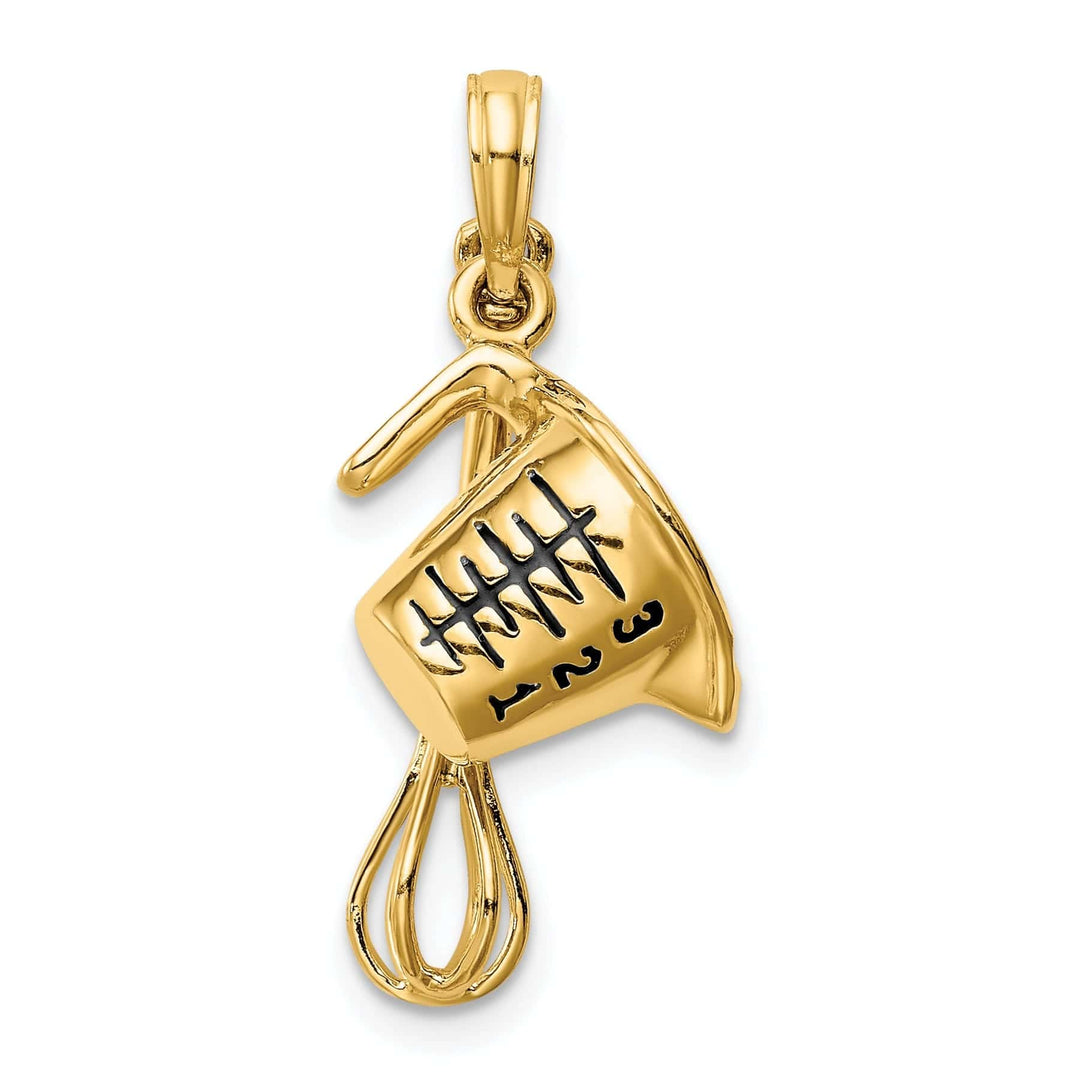 Lovely Rita's Pendants & Charms 14k Yellow Gold Measuring Cup and Whisk Pendant