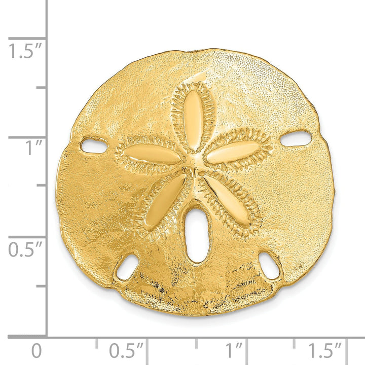 Lovely Rita's Pendants & Charms 14k Yellow Gold Medium Sand dollar Slide Pendant