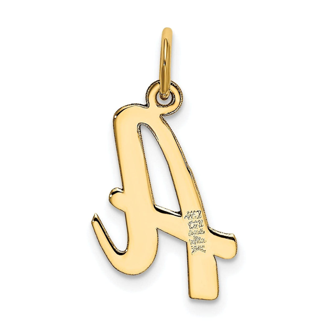 Lovely Rita's Pendants & Charms 14K Yellow Gold Medium Size Fancy Script Design Letter A Initial Pendant