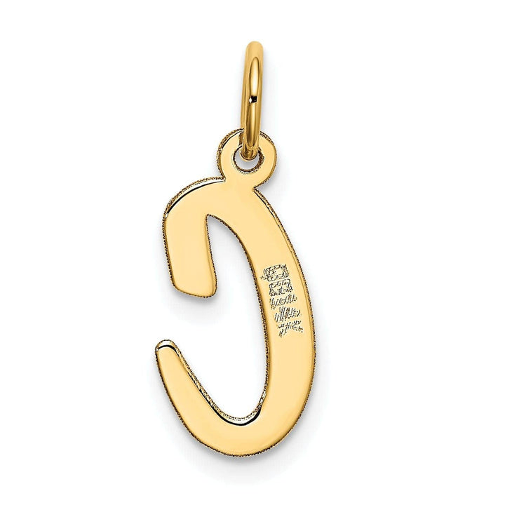 Lovely Rita's Pendants & Charms 14K Yellow Gold Medium Size Fancy Script Design Letter C Initial Pendant