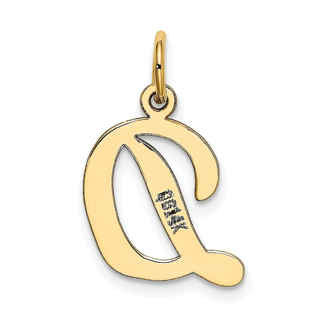 Lovely Rita's Pendants & Charms 14K Yellow Gold Medium Size Fancy Script Design Letter D Initial Pendant