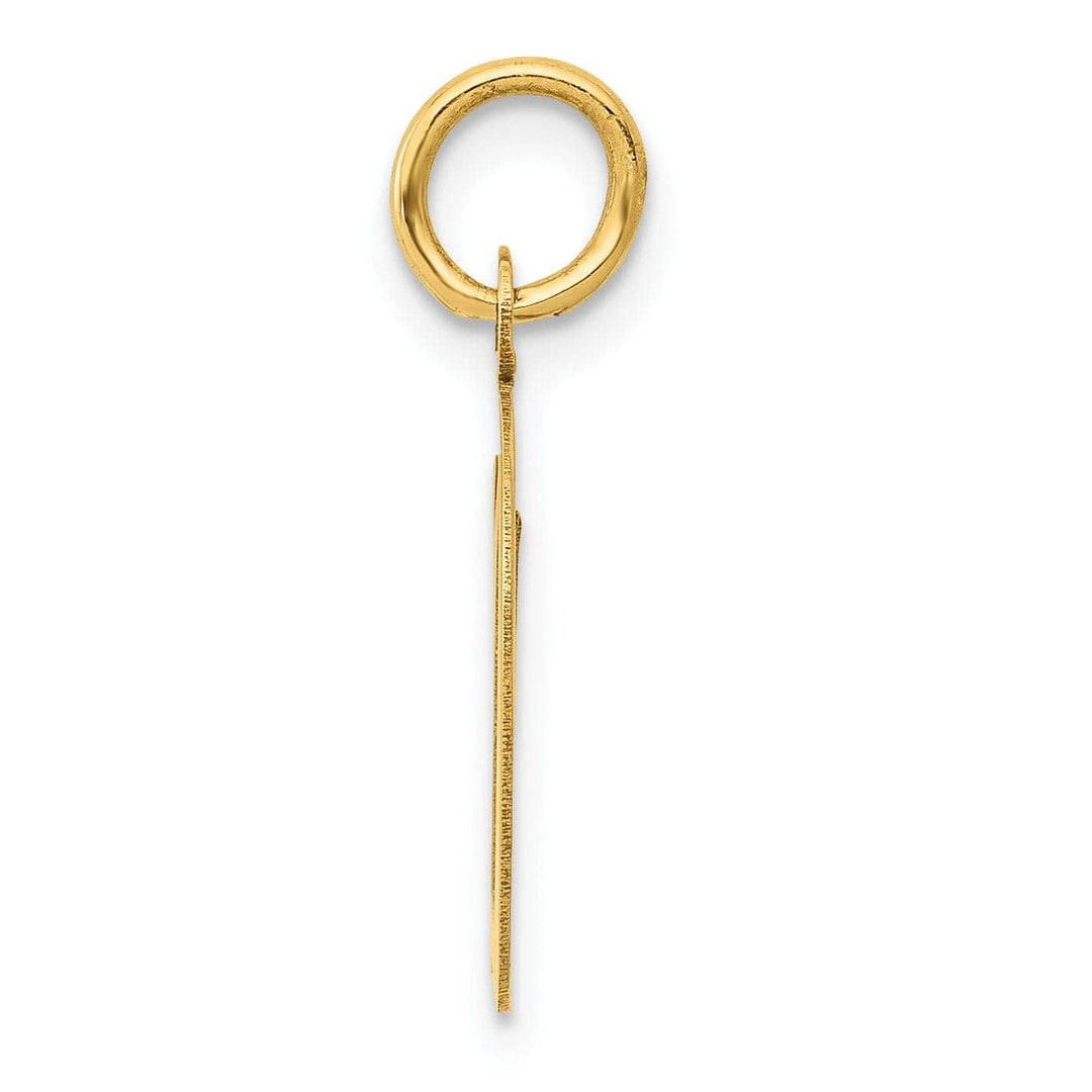 Lovely Rita's Pendants & Charms 14K Yellow Gold Medium Size Fancy Script Design Letter D Initial Pendant