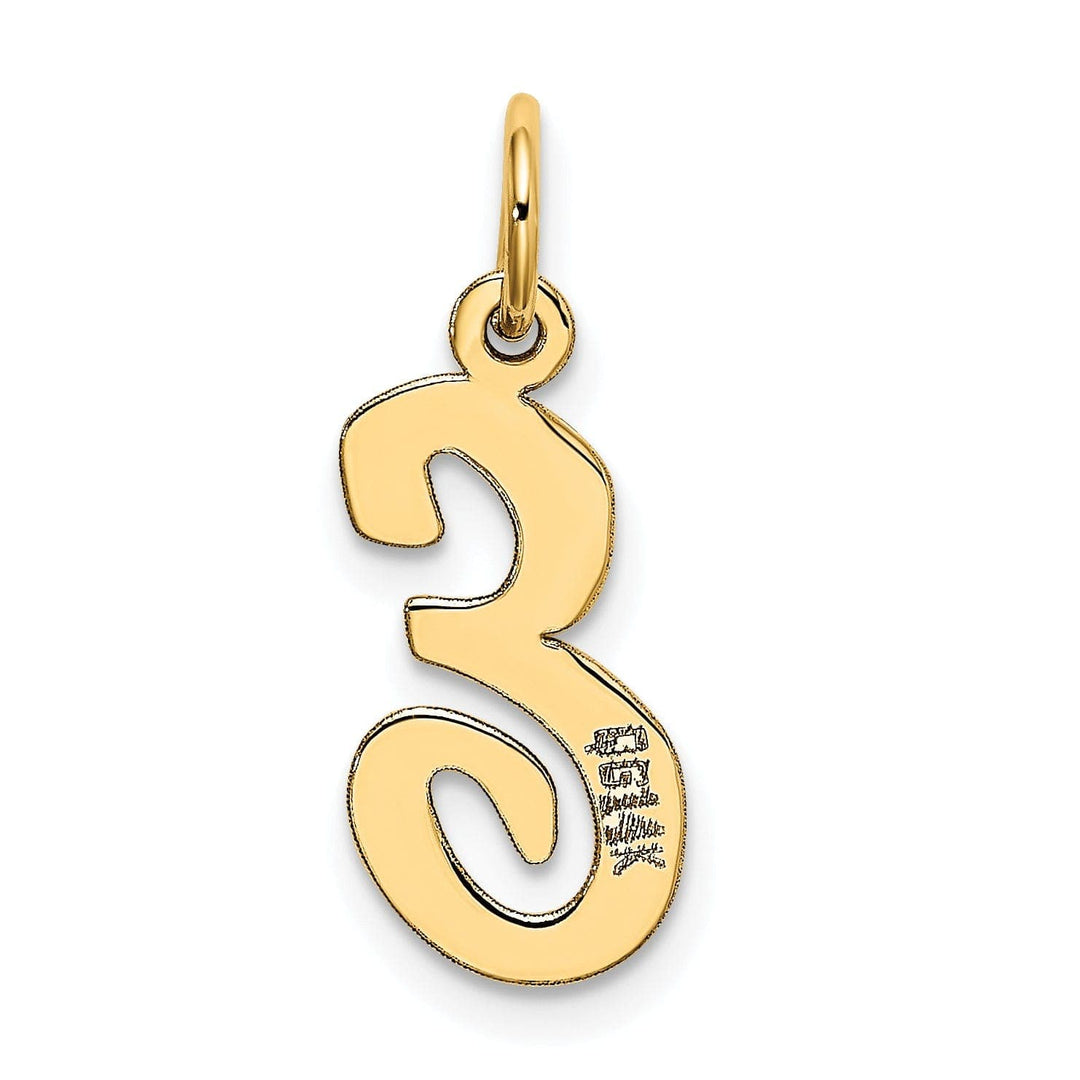 Lovely Rita's Pendants & Charms 14K Yellow Gold Medium Size Fancy Script Design Letter E Initial Pendant