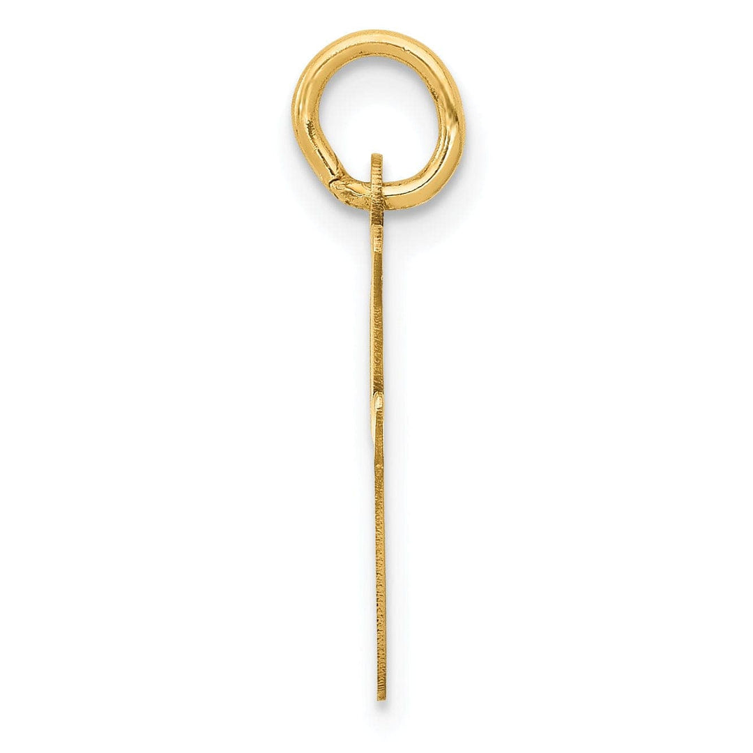 Lovely Rita's Pendants & Charms 14K Yellow Gold Medium Size Fancy Script Design Letter I Initial Pendant