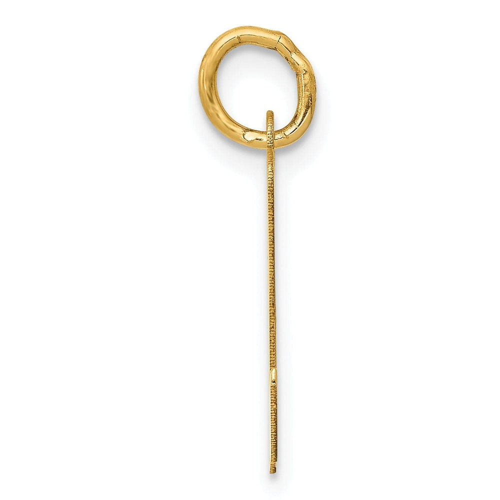 Lovely Rita's Pendants & Charms 14K Yellow Gold Medium Size Fancy Script Design Letter N Initial Pendant