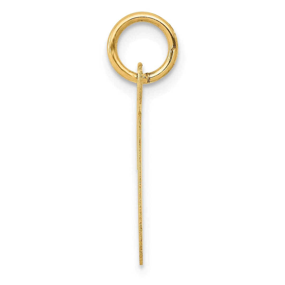 Lovely Rita's Pendants & Charms 14K Yellow Gold Medium Size Fancy Script Design Letter T Initial Pendant