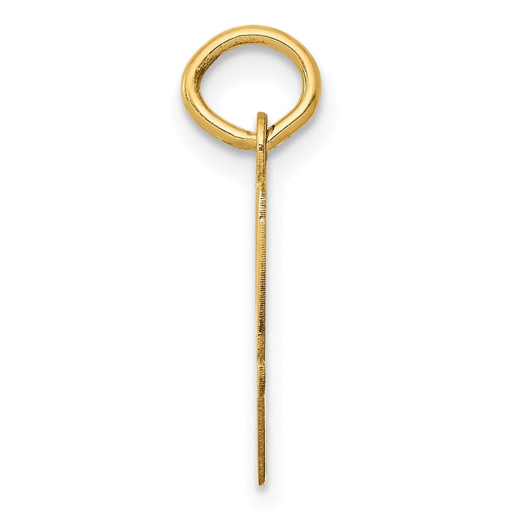 Lovely Rita's Pendants & Charms 14K Yellow Gold Medium Size Fancy Script Design Letter W Initial Pendant