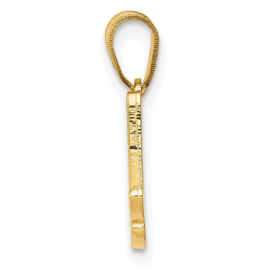 Lovely Rita's Pendants & Charms 14K Yellow Gold Medium Size Script Design Letter A Initial Pendant