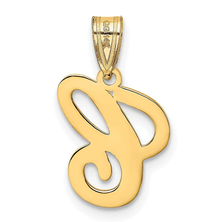 Lovely Rita's Pendants & Charms 14K Yellow Gold Medium Size Script Design Letter C Initial Pendant