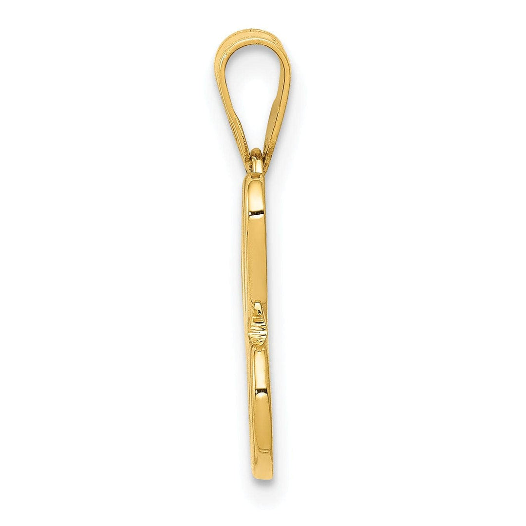 Lovely Rita's Pendants & Charms 14K Yellow Gold Medium Size Script Design Letter C Initial Pendant