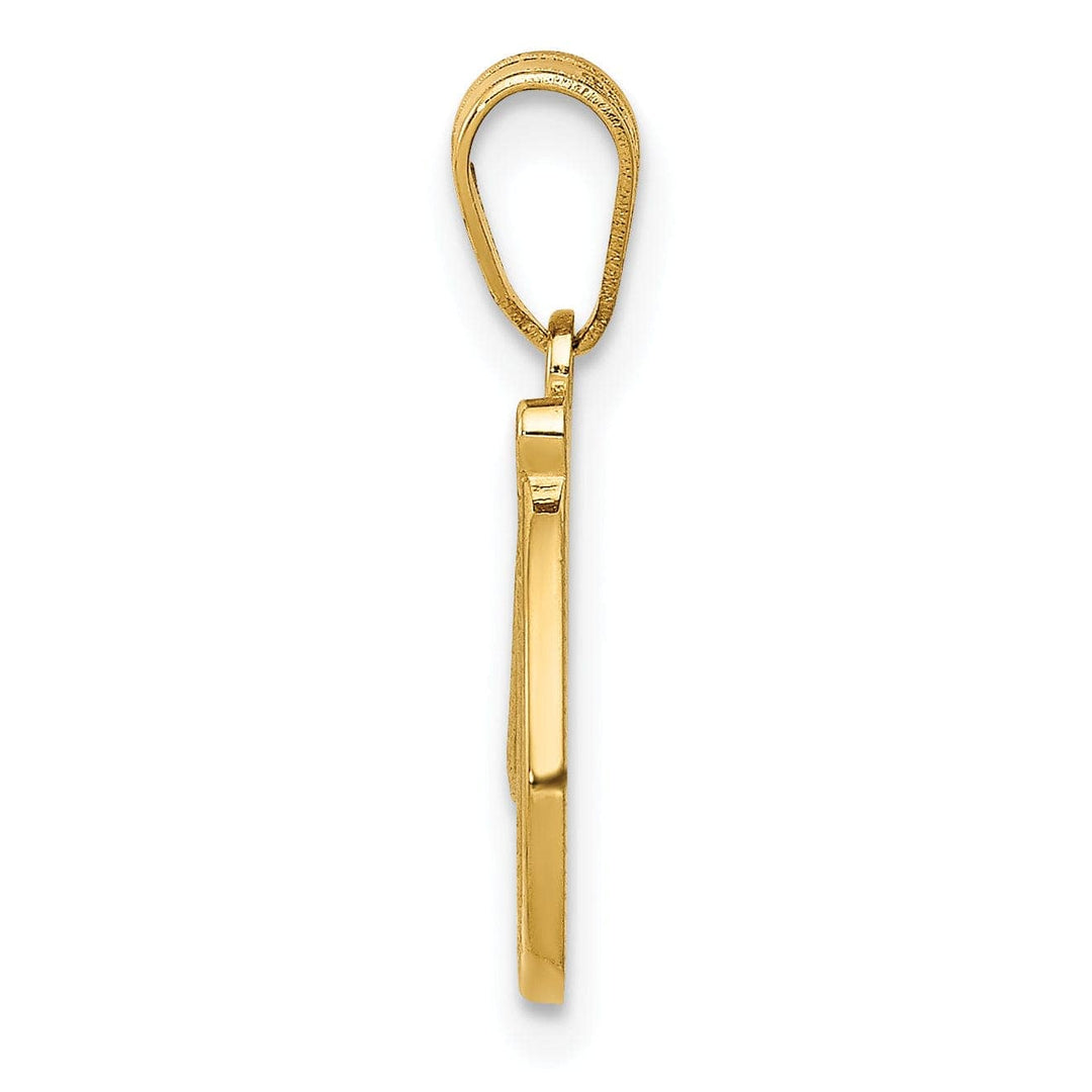 Lovely Rita's Pendants & Charms 14K Yellow Gold Medium Size Script Design Letter D Initial Pendant