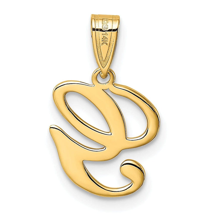 Lovely Rita's Pendants & Charms 14K Yellow Gold Medium Size Script Design Letter G Initial Pendant