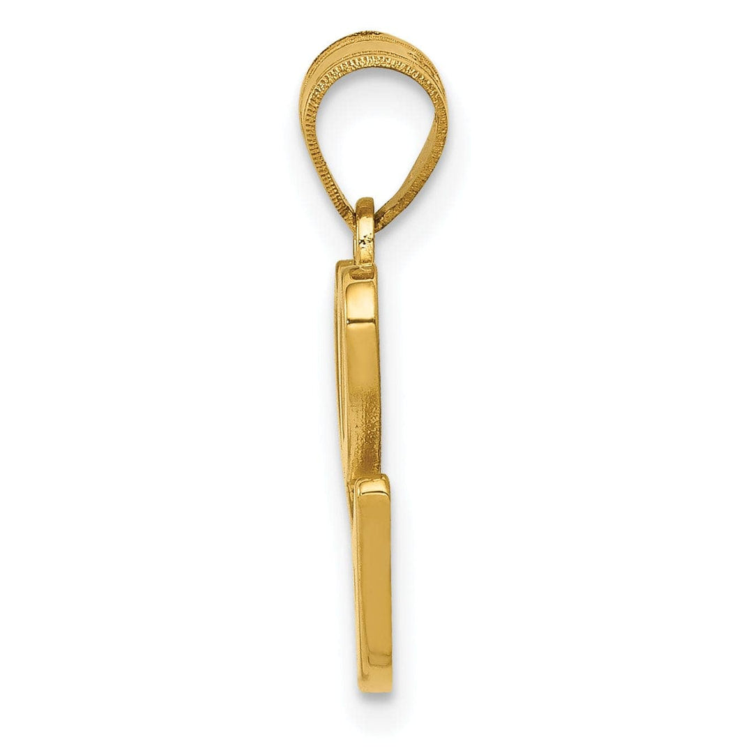 Lovely Rita's Pendants & Charms 14K Yellow Gold Medium Size Script Design Letter G Initial Pendant