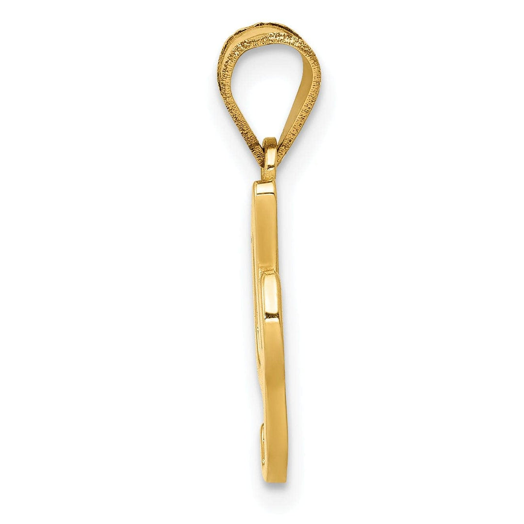 Lovely Rita's Pendants & Charms 14K Yellow Gold Medium Size Script Design Letter I Initial Pendant