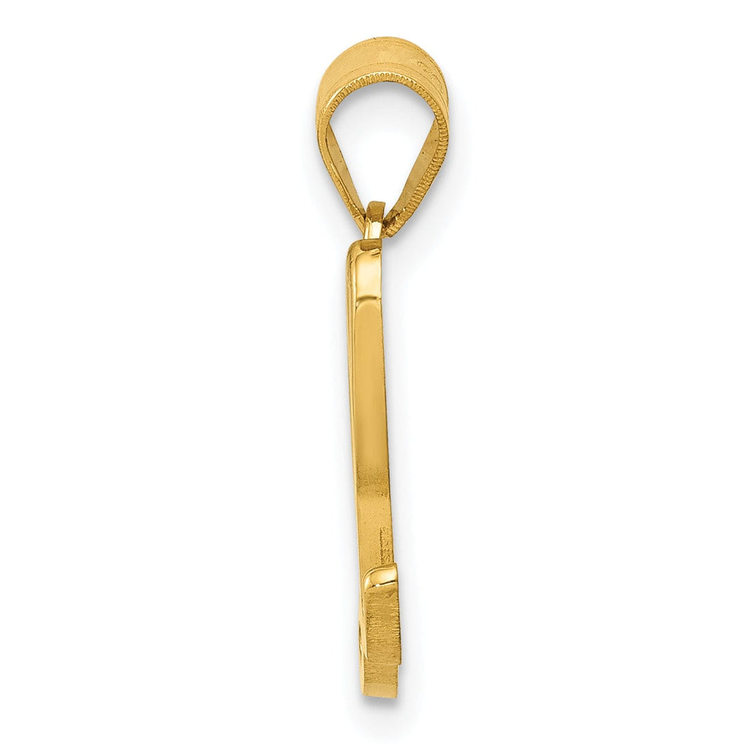 Lovely Rita's Pendants & Charms 14K Yellow Gold Medium Size Script Design Letter L Initial Pendant