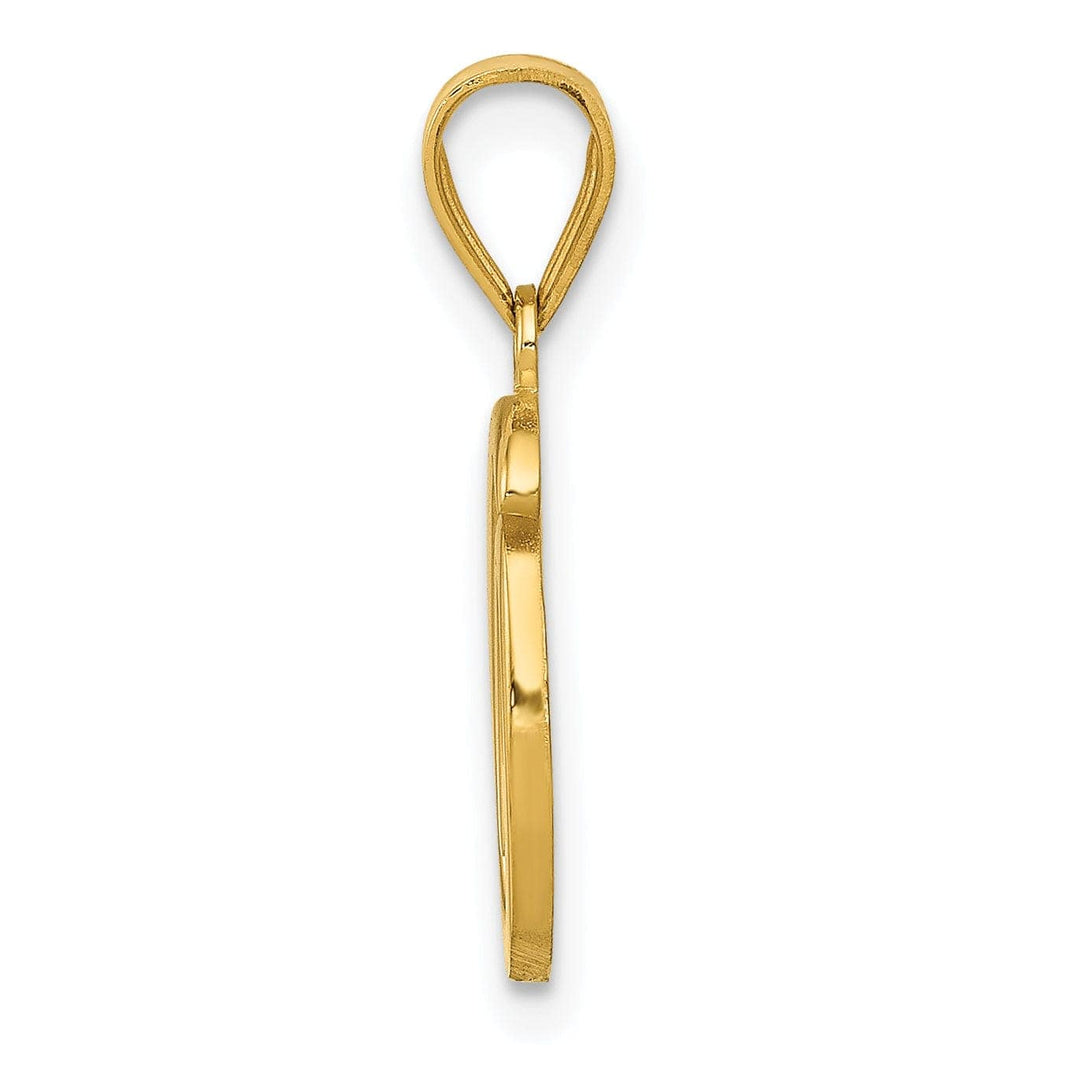 Lovely Rita's Pendants & Charms 14K Yellow Gold Medium Size Script Design Letter O Initial Pendant