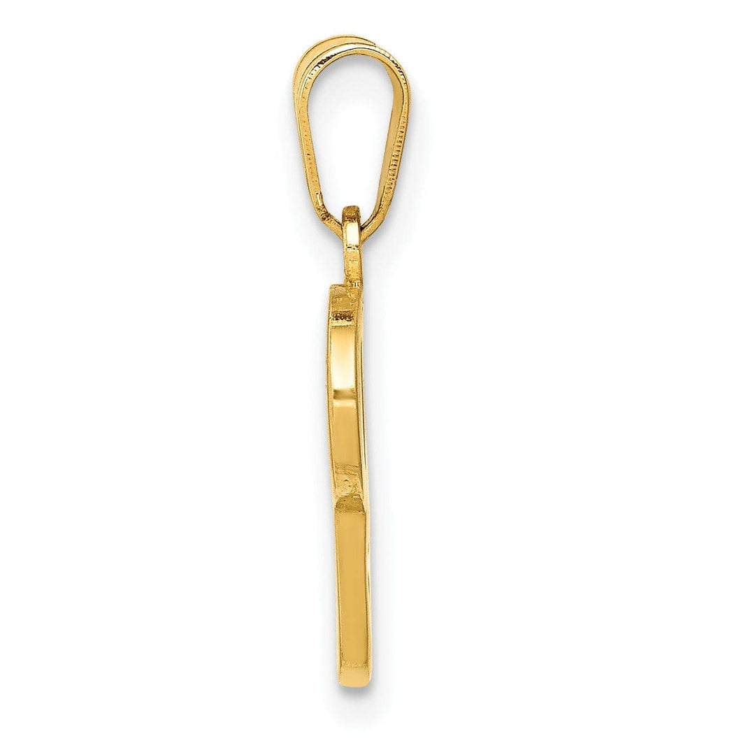 Lovely Rita's Pendants & Charms 14K Yellow Gold Medium Size Script Design Letter P Initial Pendant