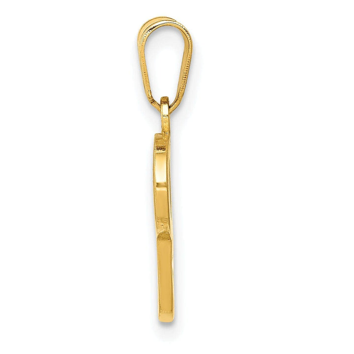 Lovely Rita's Pendants & Charms 14K Yellow Gold Medium Size Script Design Letter P Initial Pendant