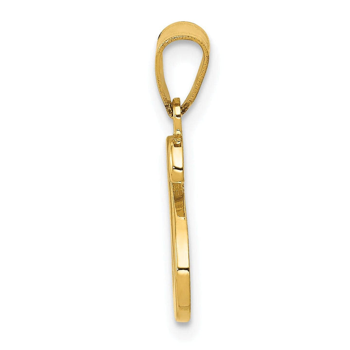 Lovely Rita's Pendants & Charms 14K Yellow Gold Medium Size Script Design Letter S Initial Pendant