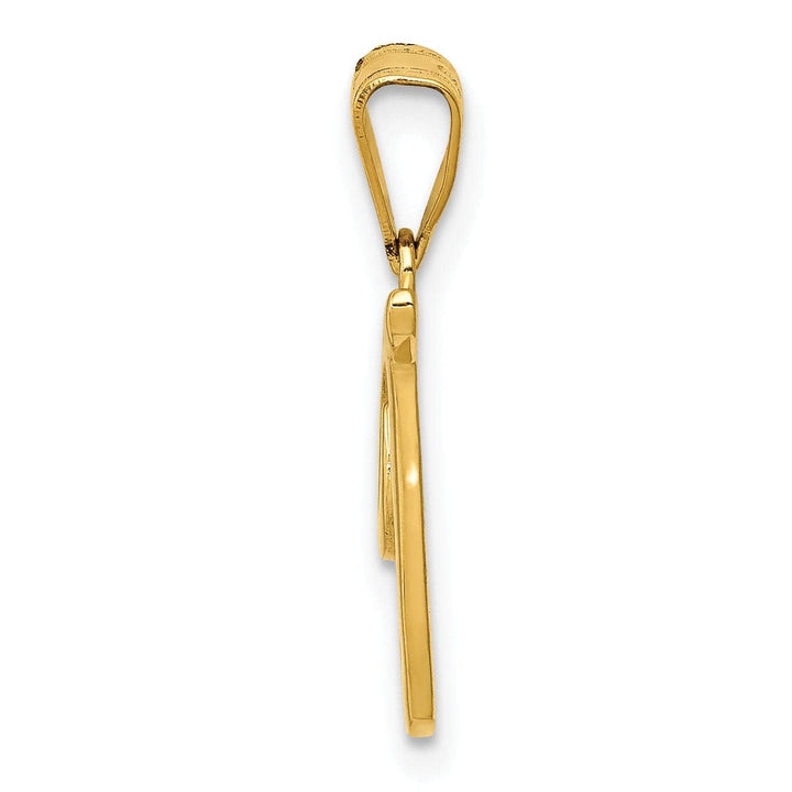 Lovely Rita's Pendants & Charms 14K Yellow Gold Medium Size Script Design Letter T Initial Pendant